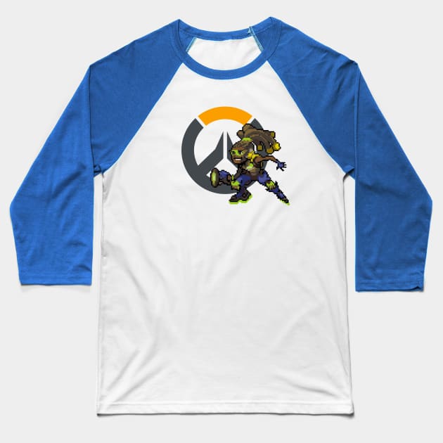 Overwatch - 16-Bit Lucio W/ Logo Baseball T-Shirt by wyckedguitarist